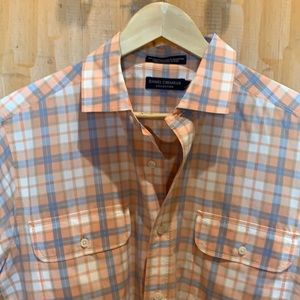 Men’s medium short sleeve plaid shirt